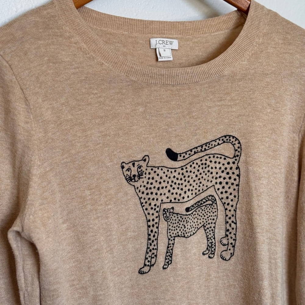 J.Crew Tan Leopard Print Sweater